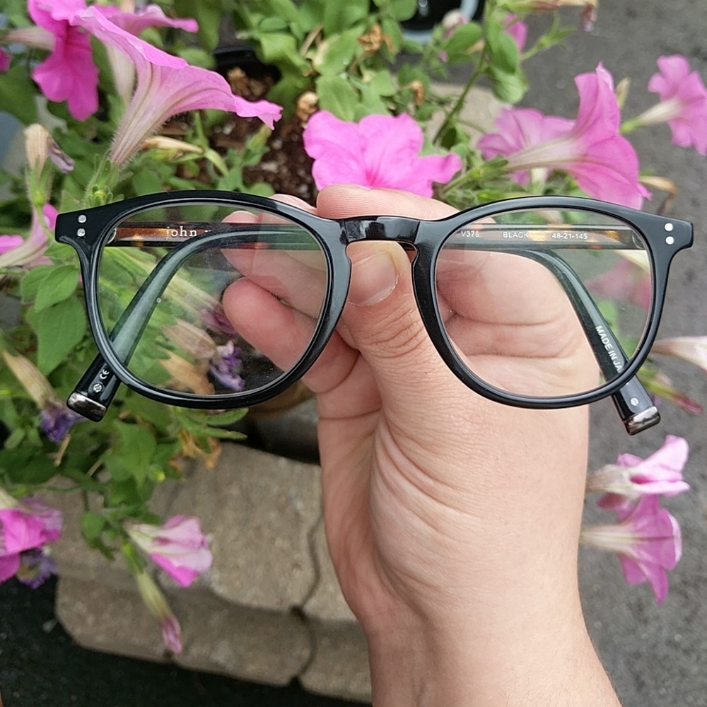 John Varvatos tortise/black keyhole frames